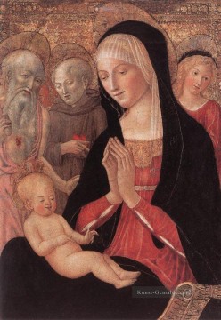  kind - Madonna und Kind mit Heiligem und Engeln Sieneser Francesco di Giorgio